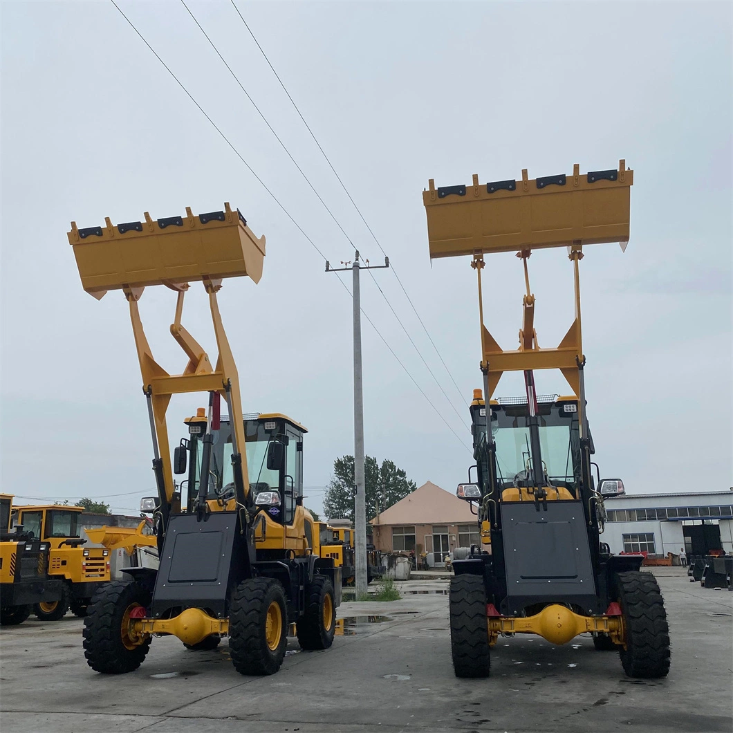 CE Certified 1 Ton 1.2 Ton 1.5 Ton Small Wheel Loader Front Backhoe Skid Steer Loader Wheeled Forklift